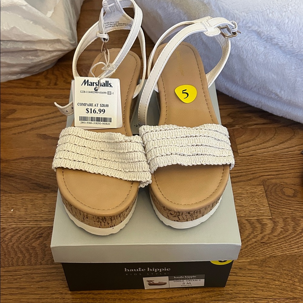 Girls white sandals
